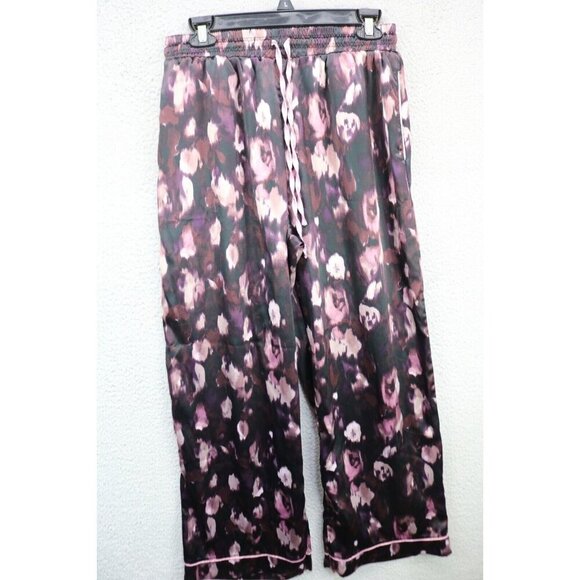 Jason Wu Short Sleeve Button-Up Satin Pajama Set-Medium-Drawstring-Pockets - Picture 2 of 16